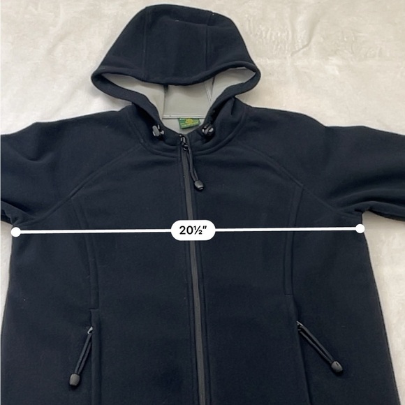 Cabela’s Black Softshell Hooded Jacket Women’s M Fleece Lined Outdoor Coat 1 - Picture 5 of 14